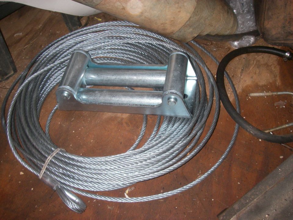new winch cable and fairlead