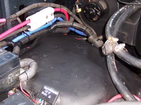1983 Ford Bronco - In engine compartment I used a set of battery cable connectors as a local means to disconnect the battery.