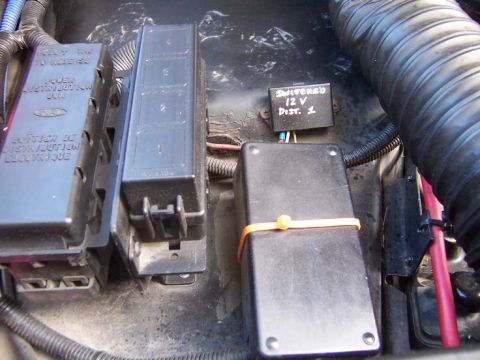 1983 Ford Bronco - Used the top section of a Radio Shack project box to provide protection from water being sprayed directly on the control components.