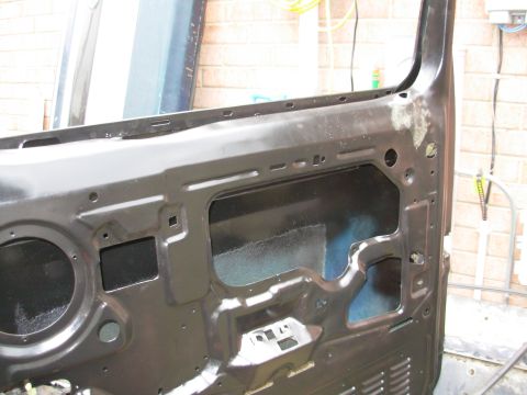 1983 Ford Bronco - Once the lower door is aligned front & back, check the upper frame's contact with the door seal. If necessary, bend the frame gently to ach…