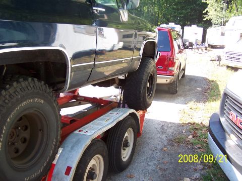 2003 Ford Excursion - How did we get it on the trailer?