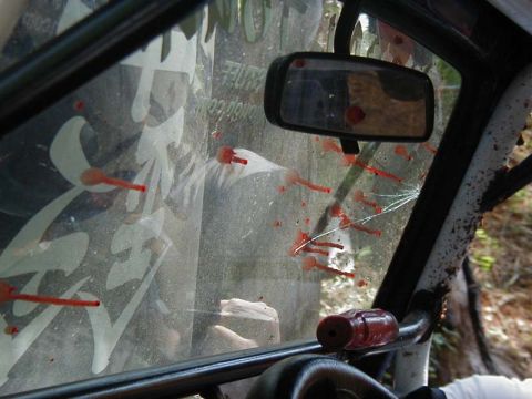 1988 Ford Bronco - Thats blood on the window from a roll over