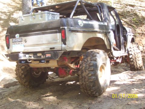 1978 Ford Bronco - This heavily modified SUV is equipped for off-road use with large tires and a reinforced frame.