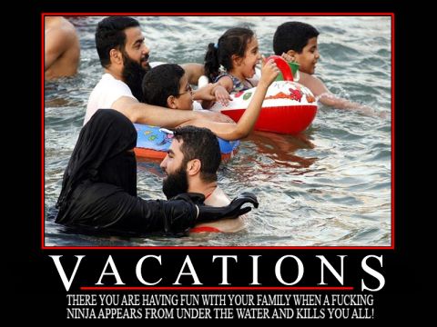 1971 Ford Ranchero - People enjoying a vacation in the water, with motivational text.