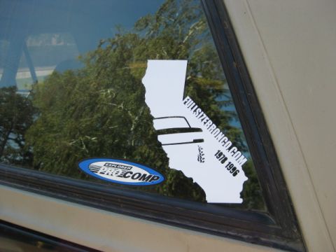 1995 Ford Bronco - Sticker on a car window shows a Bronco silhouette and "FULLSIZERONGO.COM 1978 1996" text.