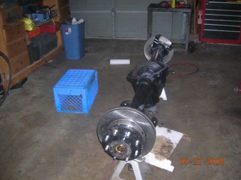 1985 Ford Bronco - new rotors attached to hubs and back on axle.