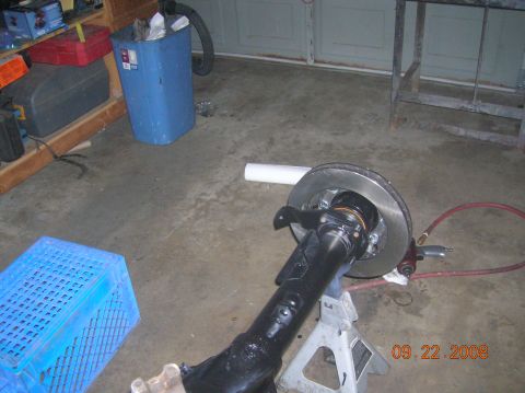 1985 Ford Bronco - spring plates and shock mounts welded on.