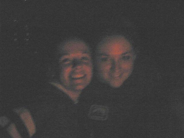 Jenni and Me camping in the backyard, 2002