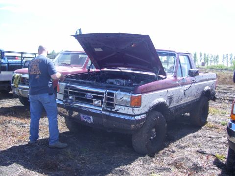 1991 Ford Bronco - Me with Buford at the mud drags in Horace August 2008