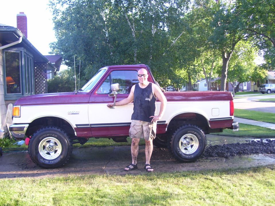 Buford clean and me dirty after mud drags