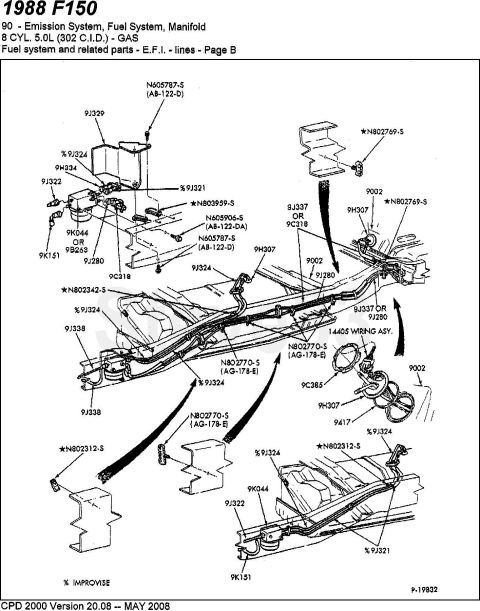 1983 Ford Bronco - Dual-Function Reservoir Installation IF THE IMAGE IS TOO SMALL, click it. NOTE: The frame mounted fuel filter was repositioned to between t…