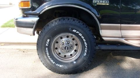 1996 Ford Bronco - A 1996 Ford Bronco is shown from the front quarter with its BFGoodrich All-Terrain T/A tires.