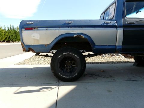 1978 Ford F-150 - rear axle moved back ~3-4"...had to re-arch springs to increase height a bit.