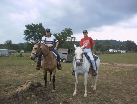 1986 Ford Bronco - Me and Brooke at her old stable riding (she is a certified equestrian horse trainer)