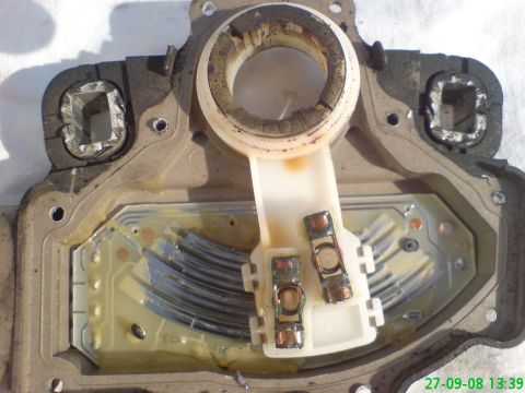 1994 Ford Thunderbird - Close-up of an automatic transmission range sensor, showing internal components and wear.