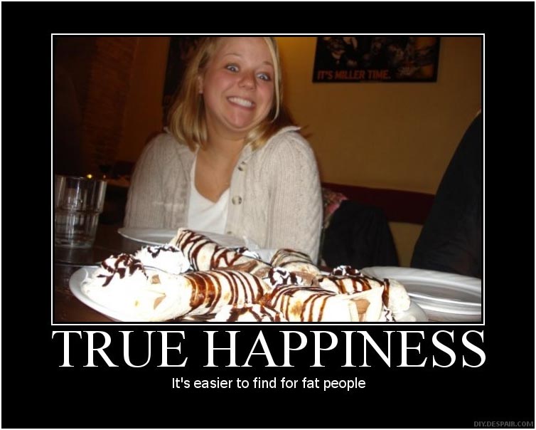Woman with wide eyes and a large smile looks at a plate piled high with desserts topped with whipped cream and chocolate syrup