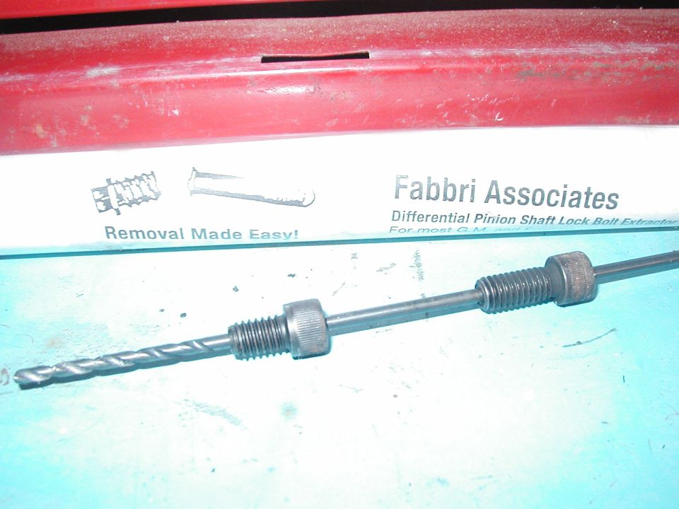Fabbri Associates differential pinion shaft lock bolt extractor tool with drill bit