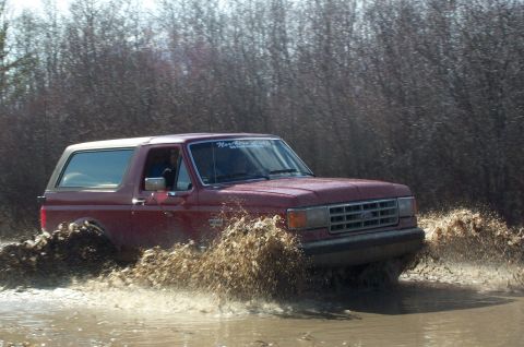 1987 Ford Bronco - Splashing through some mud, water was a little deeper and longer than anticipated!!