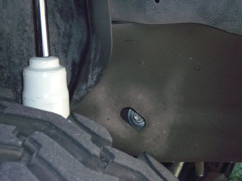 1996 Ford Bronco - Turn wheel to far right side or just remove tire to access.