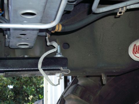 1996 Ford Bronco - Stabilizer mount point 6 3/4" & 2" from bottom of frame rail. Note 6 3/4" is from hole just above sway bar mount.