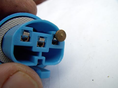 1990 Lincoln Town Car - Just stick a pin or nail into the top of each terminal and you'll depress the tang so you can just pull the wire, with terminal, out the ba…
