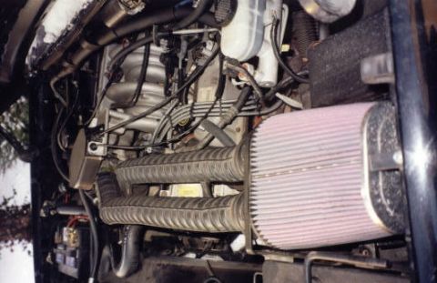 1994 Ford Bronco - Early shot of my engine, with K&N FIPK. Before headers and so on ...