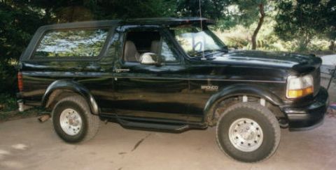 1994 Ford Bronco - Before I removed the silver pinstripe. (Already had removed side trim and red pinstripe a while ago.)
