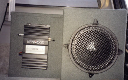 1994 Ford Bronco - This is the first system I built and had in my truck. It had a Kenwood 120W x 1 amp and a 12" JL Audio subwoofer.