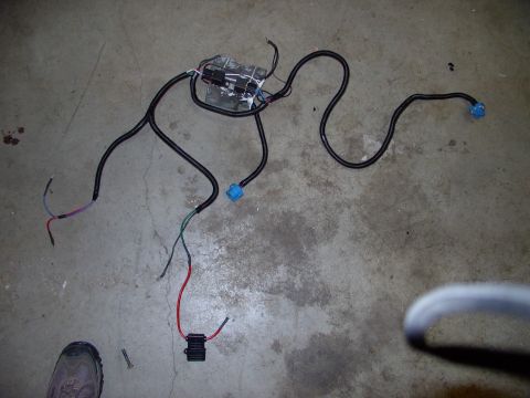 1990 Lincoln Town Car - Far left note the two weatherpack type males to stick in the stock headlight socket for signal. Nearest the foot is the 40 amp Maxi fuse ho…