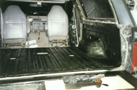 1994 Ford Bronco - During application of the Herculiner bedliner.