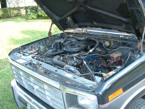 1986 Ford Bronco - Engine compartment