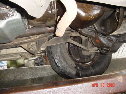 1987 Ford Bronco - radius arm is bent, I think the beam also, also the brake line is leaking