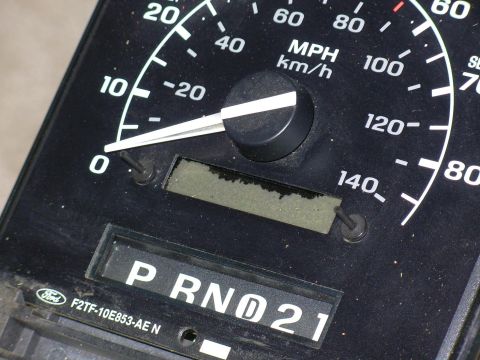 1983 Ford Bronco - Ford warns about leaving a PSOM face-down causing some discoloration, and this is an example of that. Silicone grease from the needle movem…