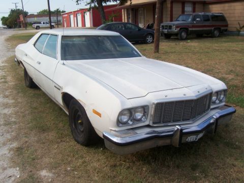 1976 Ford Torino - Right front view of the car, not much to say here other than it's another good place to see the grille wear, sticker residue, and the licen…