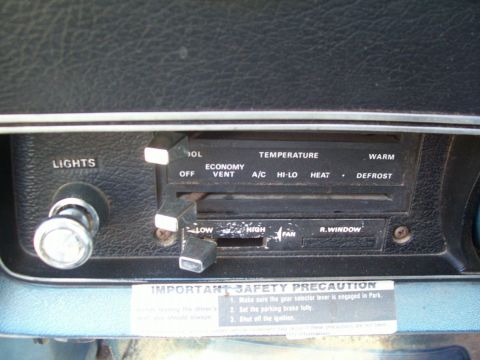 1976 Ford Torino - Here are the controls for the lights and air conditioning. I'll try and restore the AC controls and get a new "transmission warning" sticke…
