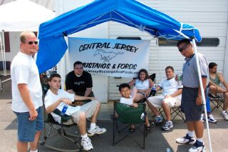 2001 Ford Mustang - The CJMF tent & crew
