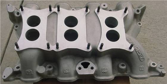 Nascar 366 program 3X2 intake, note Ford XE part number