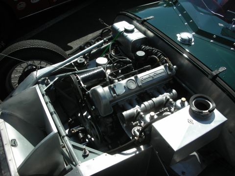 1998 Ford Crown Victoria - The engine bay of a classic car reveals a detailed view of its Coventry Climax engine and associated components.