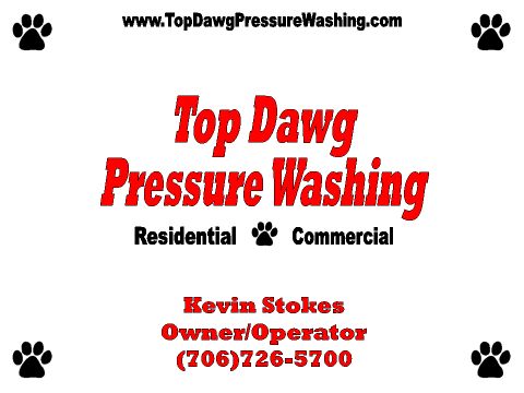 1992 Ford F-150 - A business card for Top Dawg Pressure Washing lists residential and commercial services and contact details.