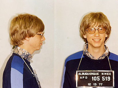 1974 Ford Ranchero - Mugshot photos show a young man from the front and side, with a sign indicating Albuquerque, N. Mex.