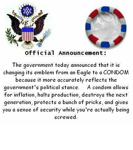 2000 Ford Crown Victoria - An official announcement claims the government is changing its emblem from an Eagle to a condom.