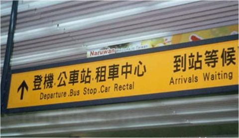 1971 Ford Ranchero - A sign with a humorous mistranslation of 'Car Rental' as 'Car Rectal' is visible.