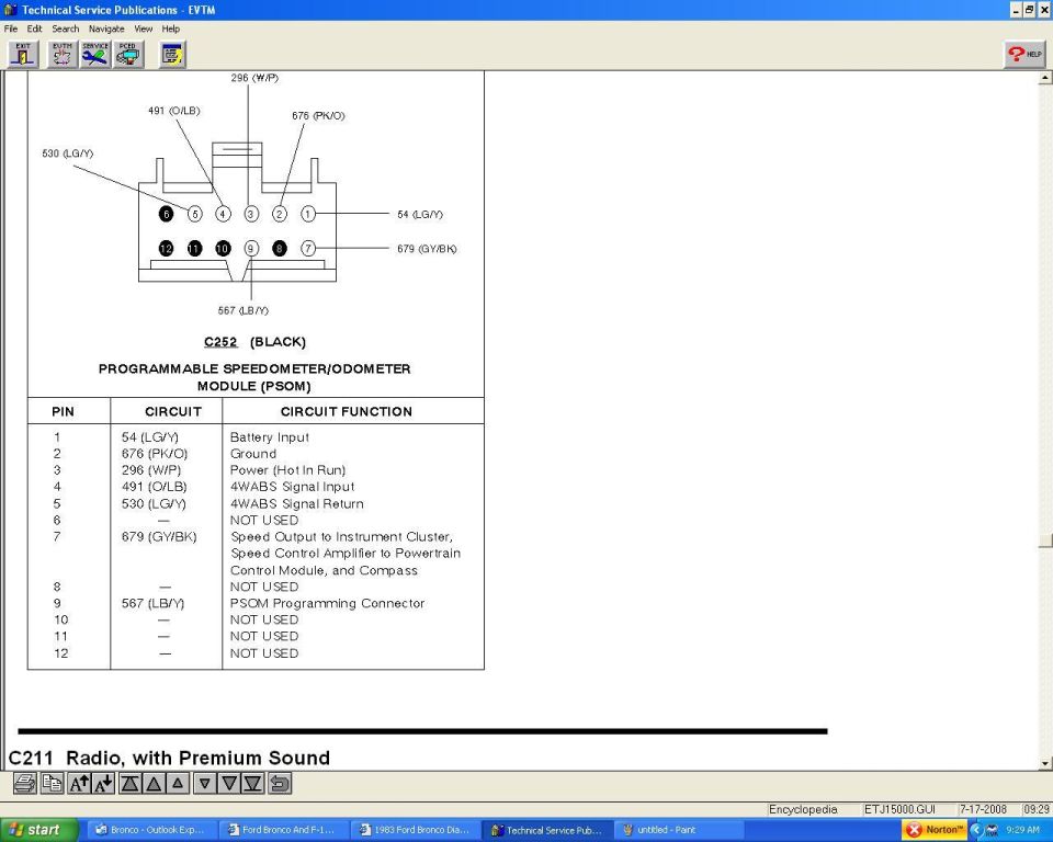 PSOM Pin-Outs (Internal)