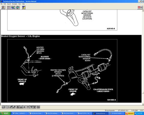 1996 Ford Bronco - O2 Sensor Locations in a 96 5.8