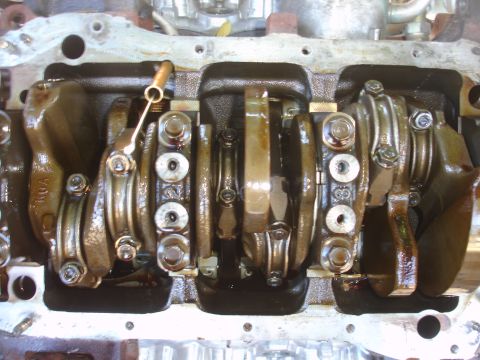 1993 Ford Taurus - Engine crankshaft and connecting rods are visible in this close-up view.