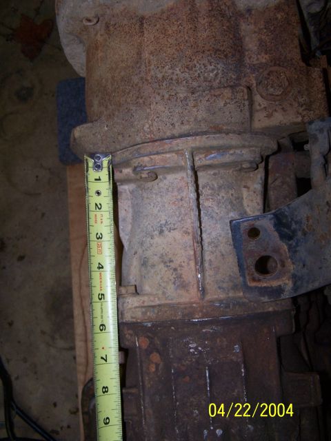 1979 Ford F-150 - A rusty truck differential is shown with a tape measure for scale, dated 04/22/2004.