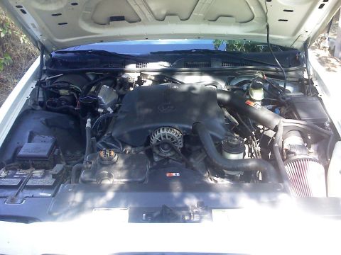2000 Ford Crown Victoria - The engine bay of a 2000 Ford Crown Victoria, a K&N FIPK cold air intake system.