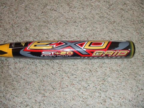 1987 Ford Bronco - Easton EXO GRID baseball bat with ST+20 Bacalloy Alloy Technology is shown.