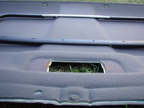 1992 Ford Bronco - I had to cut out two angled parts of the front and back plastic ring insert, to match the contours of the interior roof and headliner. it t…