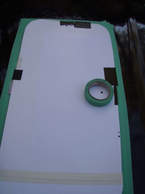 1992 Ford Bronco - I taped my cardboard template FIRST to the inside of the cab and drilled 2 holes in random locations. THEN, alined my two drilled holes, an…